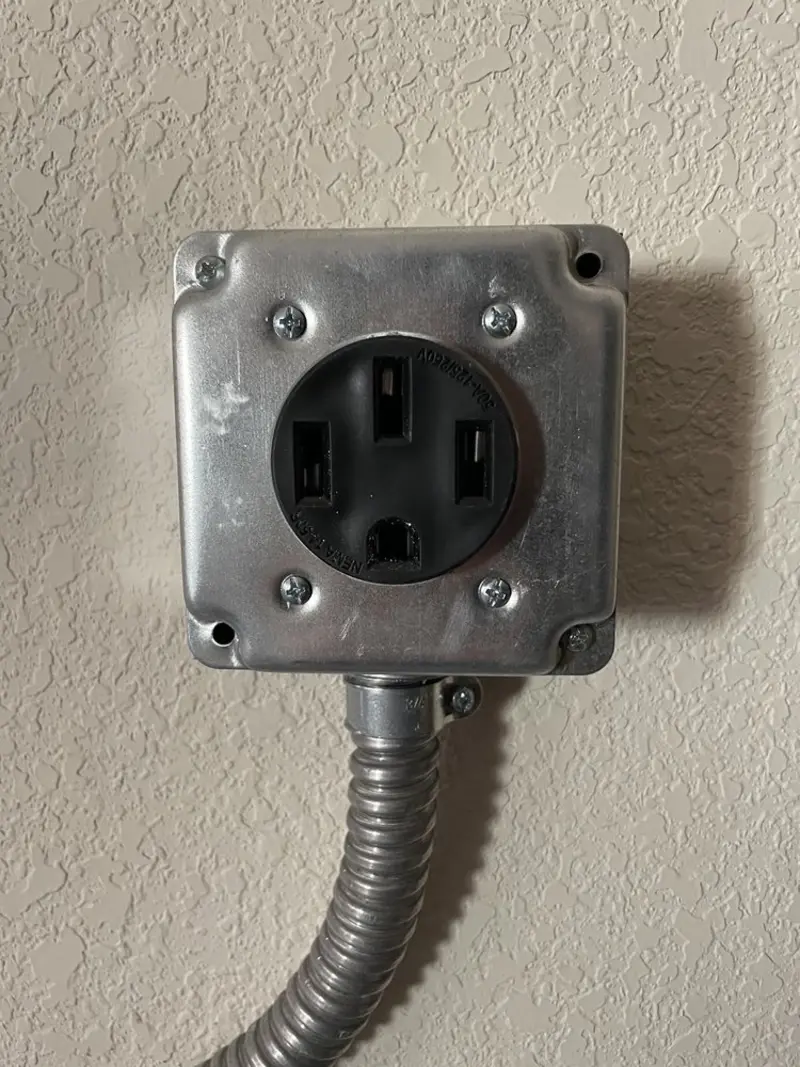 NEMA 14-50 outlet installed for Smart Home Electrical in Highlands